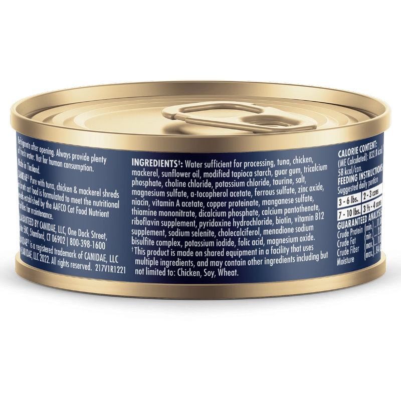 無穀物貓主食罐-白身吞拿魚,雞絲與鯖魚