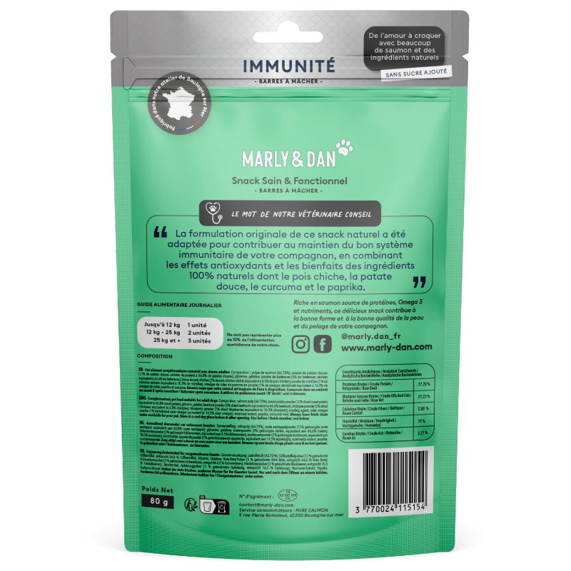 三文魚肉條狗小食 - 免疫力增強配方